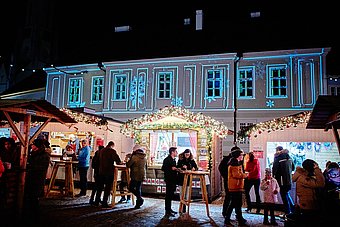 Vorweihnachtliche Stimmung mit besonderen Lichtinstallationen beim Melker Advent © Stadt Melk/Franz Gleiß